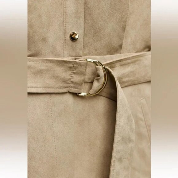 ZARA FAUX SUEDE MINI DRESS - Picture 7 of 7